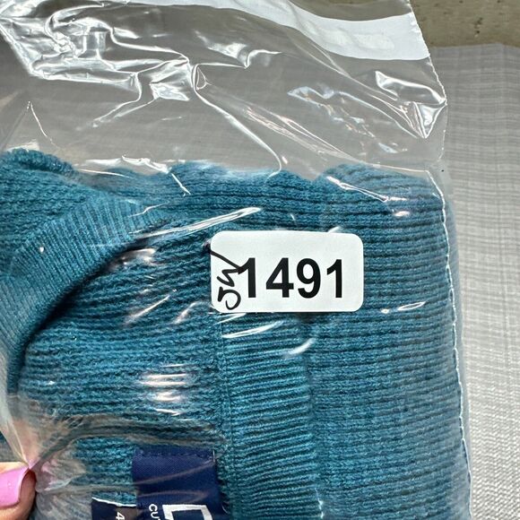 Cutter & Buck Sweater Men 4X Big Teal Waffle Knit Pullover Comfort‎ Crewneck - Picture 10 of 10